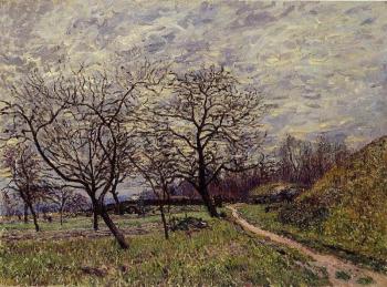 阿爾弗萊德 西斯萊 Between Veneux and By, December Morning 阿爾弗萊德 西斯萊 Between Veneux and By, December Morning